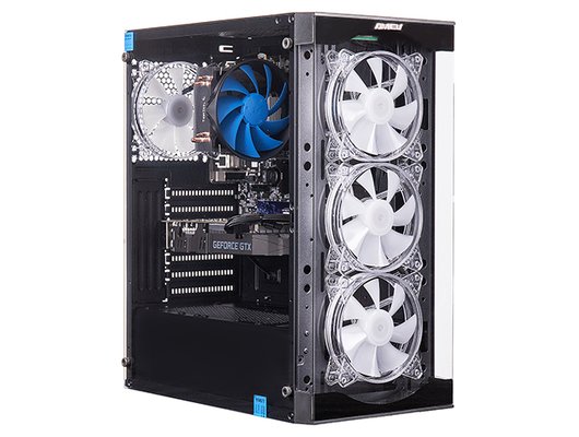 Системный блок AMCV a097N Game AMD Ryzen 5 4500 - 6 x 3.9 GHz/16Gb/512Gb SSD/GTX 1650 4Gb GDDR6 /DOS